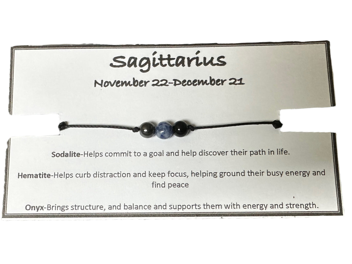 Adjustable Zodiac Horoscope Crystal Bracelet