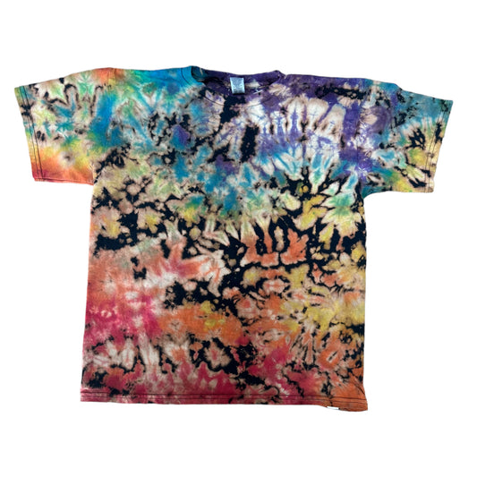 Youth Large Rainbow Scrunch Reverse Tie Dye