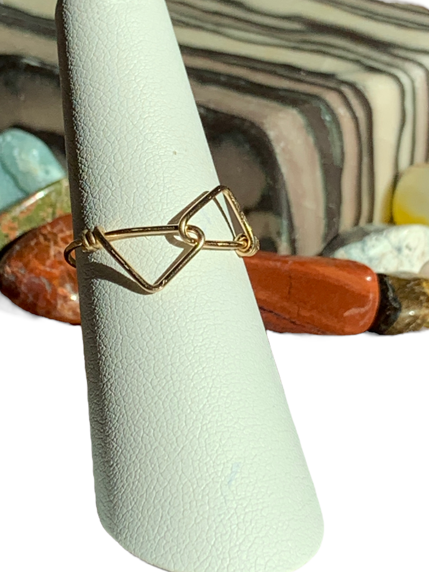 Sterling Silver | 14KT Gold Filled Geometric Triangle Wire Ring