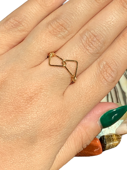 Sterling Silver | 14KT Gold Filled Geometric Triangle Wire Ring