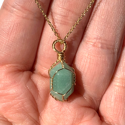 Sterling Silver | 14KT Gold Filled Mini Cage Fluorite Crystal Pendant