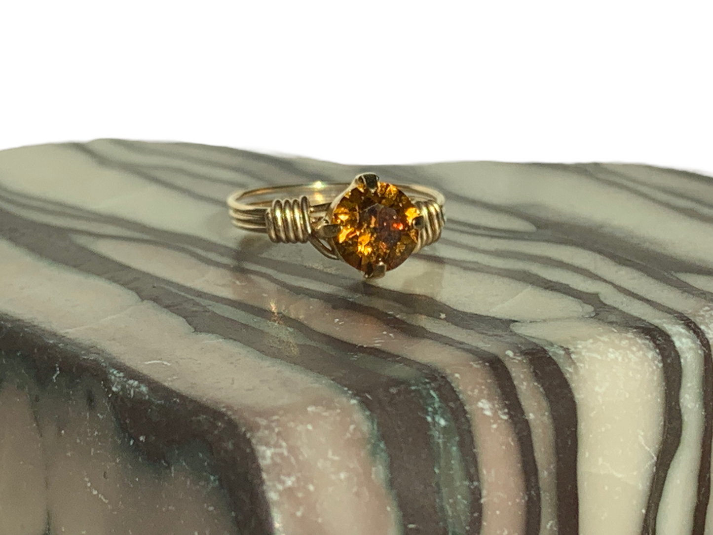 Sterling Silver | 14KT Gold Filled Topaz Crystal Ring