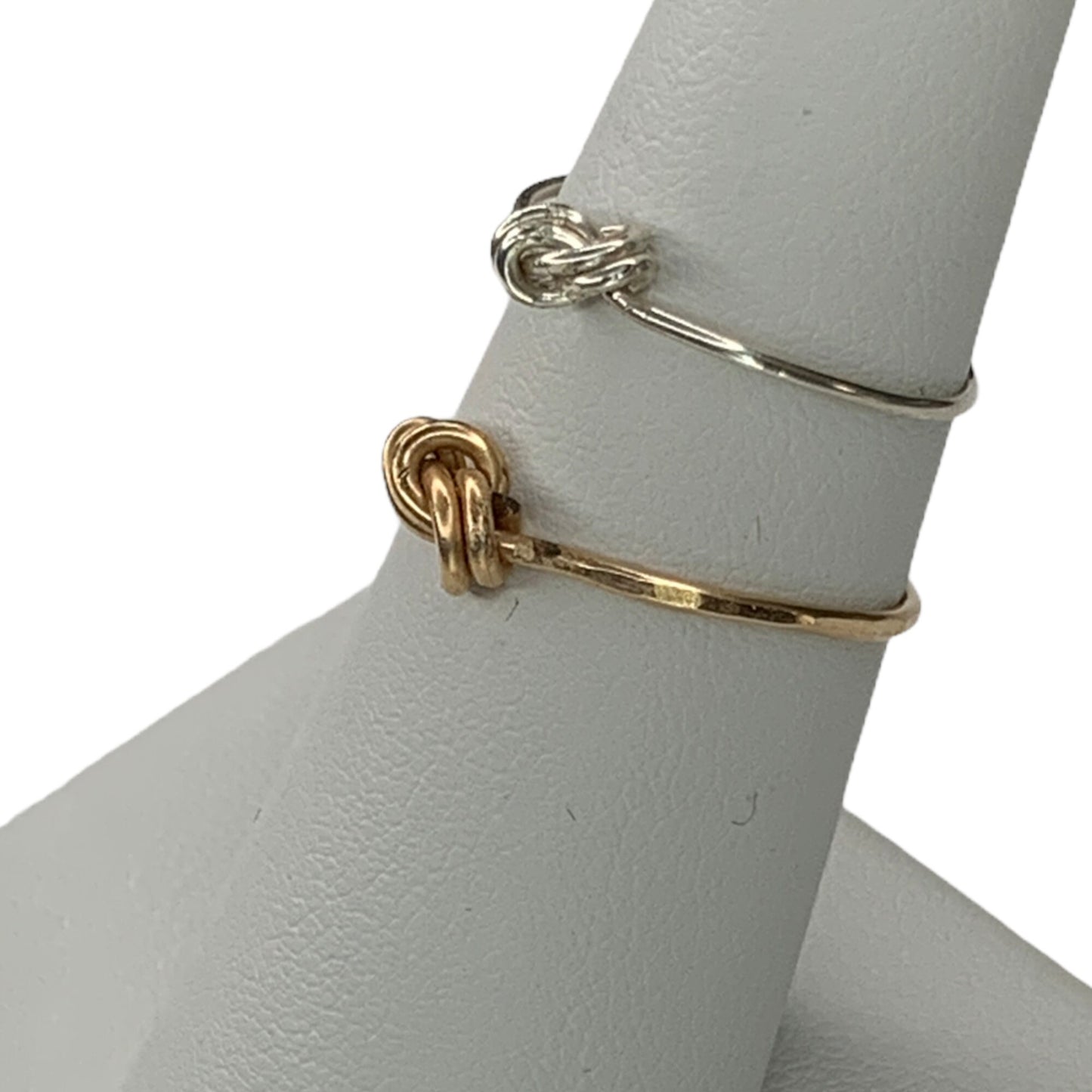 Sterling Silver | 14KT Rolled Rose Gold | 14KT Rolled Gold Forget Me Knot Wire Ring