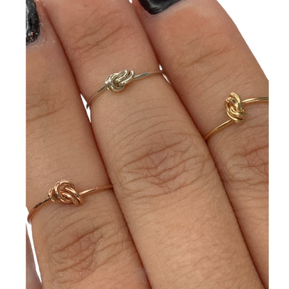 Sterling Silver | 14KT Gold Filled | 14KT Rose Gold Filled Knuckle Midi Knot Ring