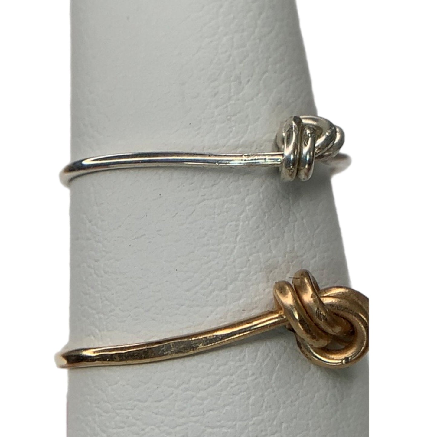 Sterling Silver | 14KT Rolled Rose Gold | 14KT Rolled Gold Forget Me Knot Wire Ring