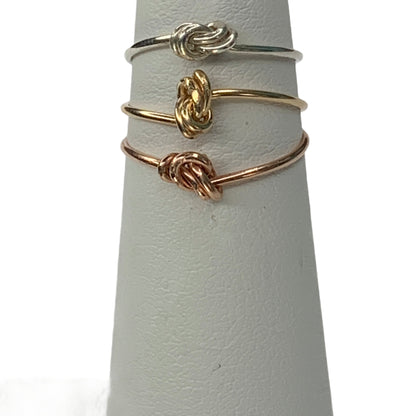 Sterling Silver | 14KT Gold Filled | 14KT Rose Gold Filled Knuckle Midi Knot Ring