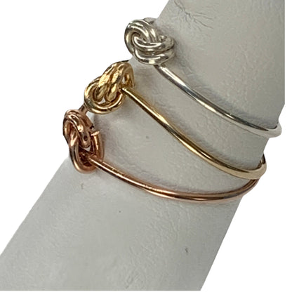 Sterling Silver | 14KT Gold Filled | 14KT Rose Gold Filled Knuckle Midi Knot Ring